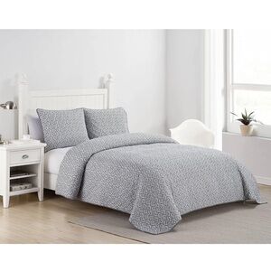 New SCOUT Home Midnight in Paris Collection Quilt Set - Full/Queen, Black